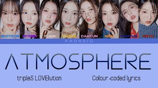 tripleS트리플에스 LOVElution  ‘Atmosphere’ Colourcoded lyrics [upl. by Sasha734]