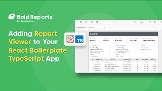 Adding the Report Viewer to Your React Boilerplate TypeScript App  Bold Reports [upl. by Amairam]