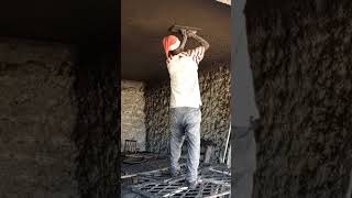 Plastering of my clients parking garage ceiling work in progress stay tuned Please subscribe [upl. by Onin]