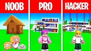 Minecraft NOOB vs PRO vs HACKER LANKYBOX HOUSE BUILD CHALLENGE in Minecraft WHO WILL WIN [upl. by Trow249]