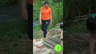 Sistema de bombeo de agua con bambu parte 1 [upl. by Sly]