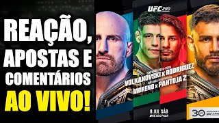 UFC 290  ALEXANDER VOLKANOVSKI VS JAIR RODRIGUEZ  REAÇÃO E COMENTÁRIOS AO VIVO [upl. by Nyrhtac]