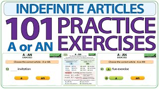 A vs AN in English  101 Practice Exercises  Learn English Indefinite Articles [upl. by Halsted]