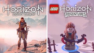 Comparing Horizon Zero Dawn VS Lego Horizon Adventures [upl. by Ahseim]