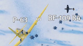 Bf109 K4 vs P63 Dogfight Full unsped version [upl. by Irahcaz]