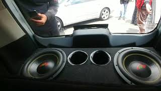 Car subwoofer 12quot 16000 Watt Audio Fusion Power  Rocking car [upl. by Prissy133]