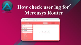 How check user log for Mercusys Router [upl. by Readus643]