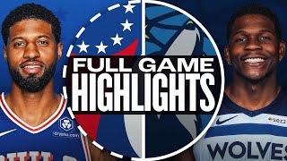 76ERS at TIMBERWOLVES  NBA PRESEASON FULL GAME HIGHLIGHTS  October 11 2024 [upl. by Anemij]