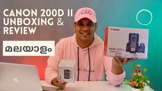 Canon 200D ii Unboxing and Review Malayalam  Best camera under ₹50K budget 1855mm Kit lens [upl. by Nivrad927]