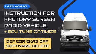 DEF EGR DPF EKAS Software Delete  Mercedes Sprinter w906  Factory Radio Screen  2step inst [upl. by Remington]