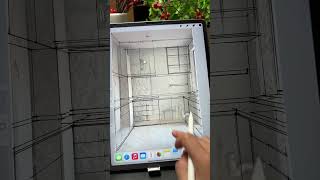 The whole process of kitchen transformation handpainted on iPad [upl. by Glanville]