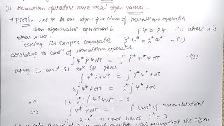 Properties of hermitian operators [upl. by Aelc]