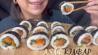 ASMR KIMBAP PLATTER EATING SOUNDS SO GOOD SATISFYING SOUNDS  ADYASMR [upl. by Nore]