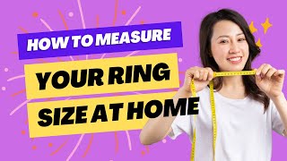 How to Measure Ring Size with Tape Measure [upl. by Meletius929]