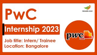 PwC Internship 2023  Intern Trainee  Roles amp Responsibilities Skills How to Apply [upl. by Winstonn]