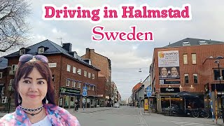 Driving in Halmstad  One Of Many Beautiful Cities in Sweden [upl. by Akienat]