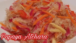 HOW TO MAKE SIMPLE AND EASY PAPAYA ATCHARAPAPAYA ATCHARA RECIPE [upl. by Eahsat682]