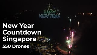 Sentosa New Year Countdown Drone Show [upl. by Anairdna343]