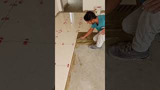 Amazing Design Tile Fitting Process Large format tile installation shorts shortvideo youtubeshort [upl. by Nohtiek]