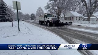 Fremont plow drivers take on tricky snow storm during Mondays winter weather [upl. by Pricilla]