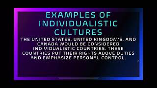 Individualistic Vs collectivist [upl. by Duquette646]