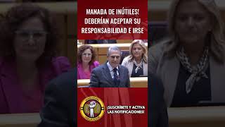 MANADA DE INÚTILES DEBERÍAN ACEPTAR SU RESPONSABILIDAD E IRSE abascal cayetana vox pedrosanchez [upl. by Elorac]