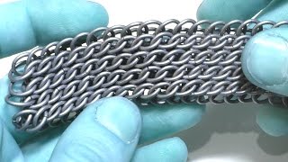 DIY chainmail Weave for bracelet  Halfpersian sheet tutorial [upl. by Danby]