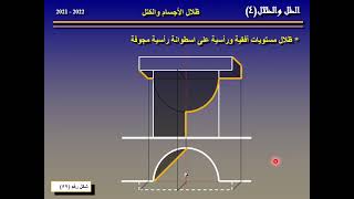 فيديو رقم 19 ظل المستوى والحجم على أشكال أسطوانية  مادة الظل والمنظور دكمال الجبلاوى [upl. by Ade]