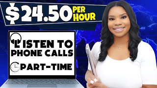 HighPaying PartTime WorkFromHome Job Make Money Listening to Calls [upl. by Penhall]