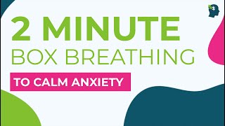 2 Minute Box Breathing For Anxiety  Breathing Exercises For Anxiety [upl. by Idolah]