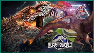 BATALLA DE DINOSAURIOS VS ALPHA 06 JEFE BOSS EN JURASSIC WORLD THE GAME [upl. by Eelimaj855]