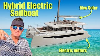 New Hybrid Electric Sailboat  Island Spirit 525e [upl. by Tudela]