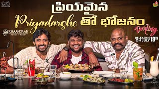 Lunch With Priyadarshi  Jeevan  TastyTeja  Darling movie  Nabha NateshFunny Food VlogInfinitum [upl. by Naimerej]