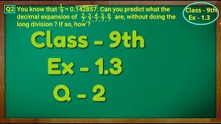 Class  9th Ex  13 Q 2  NUMBER SYSTEM  CBSE NCERT [upl. by Aisyle412]