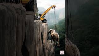 Successful Elephant Rescue Lifted to Safety Reunited with Calf save rescue elephant [upl. by Laise]