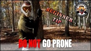 How to play paintball Beginner Paintball Tip  Dont Go Prone [upl. by Ggerc]