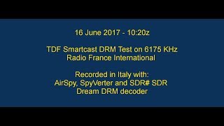 RFI SmartCast test program in DRM on 6175 KHz 16 June 2017 [upl. by Fredek703]