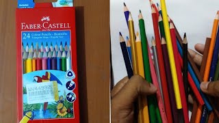 FABER CASTELL 24 TRIANGULAR COLOUR PENCILS REVIEW FROM FLIPKARTIn ₹ 150 [upl. by Acey]