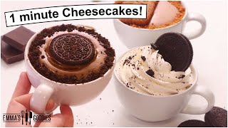 1 Minute CHEESECAKES  Treats for ONE to Satisfy Any Craving [upl. by Torosian210]