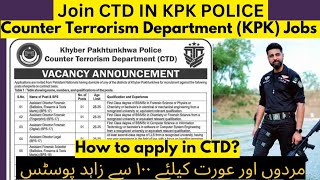 Counter Terrorism Department KPK Jobs 2024  CTD KPK Police CTD Syllabus  CTD Salary 🔥 CSSTROLOGY [upl. by Sherr]