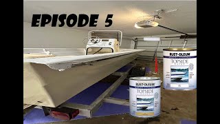 Painting a 50 Year Old Boat To Make It look New Episode 5 [upl. by Rehpatsirhc]