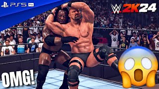 WWE 2K24  Booker T vs Stone Cold  No Holds Barred Match at SmackDown 2002  PS5 Pro 4K60 [upl. by Ellecrad]