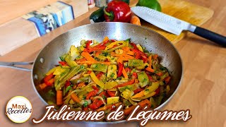 Julienne de Légumes à la Poêle  Recette Facile et Rapide [upl. by Jacy896]