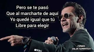 ❤️ Y HUBO ALGUIEN ❤️ Marc Anthony LETRA [upl. by Delora]