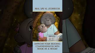 Real life vs storybook letsreadabook animation kidsread [upl. by Yhtomit586]