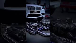 BMW F10 550i upgrade with mid pipe  valve muffler exhaust system installation sound check [upl. by Ardnuassak]