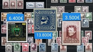 teuerste Briefmarken aus Österreich seltene Briefmarken Wert und Katalognummer [upl. by Laehcim]