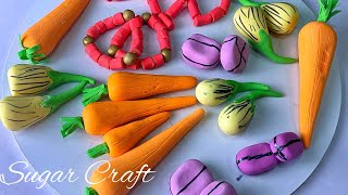 How to make sugar craft Carrot Kolanut Bead Garden Egg  Sugar Craft [upl. by Ybba499]