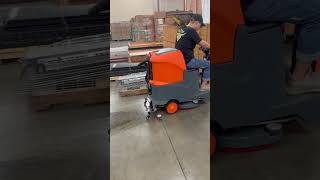 Professional Demonstration of the SUNMAX RideOn Floor Scrubber cleaningmachine floorscrubber [upl. by Airrat]