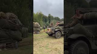 M3 Halftrack getting tracked by another halftrack 🤪 halftrack america ww2 normandylanding [upl. by Ailesor]